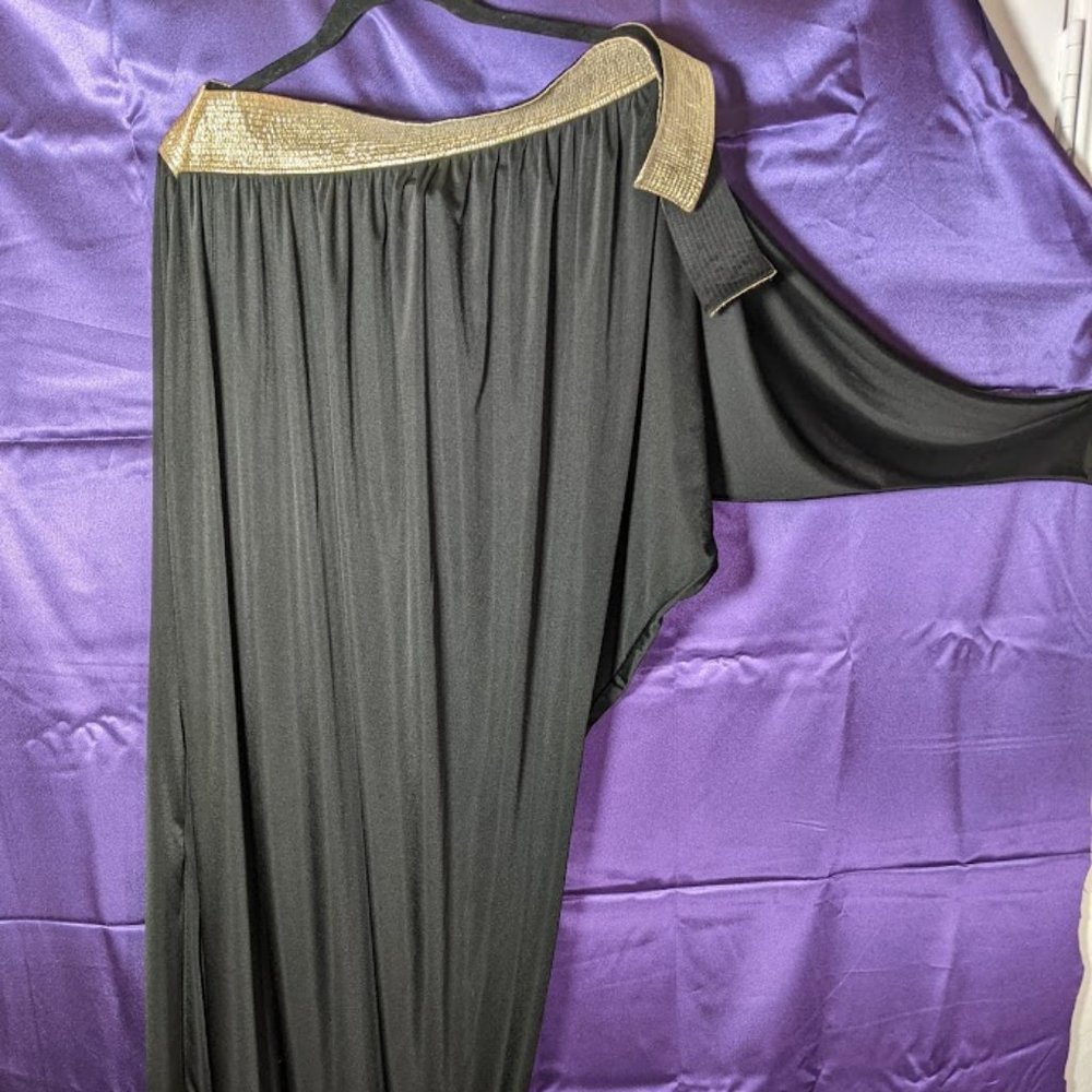 Vintage one shoulder one sleeve gown - cocktail or drag or cosplay